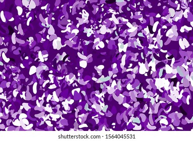 Light Purple vector backdrop with abstract shapes. Colorful chaotic forms with gradient in modern style. Best smart design for your business.