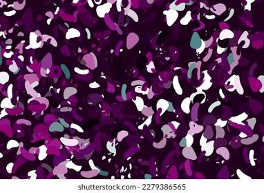 Light Purple vector backdrop with abstract shapes. Decorative design in abstract style with random forms. Elegant design for wallpapers.
