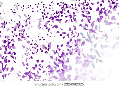 Light Purple vector backdrop with abstract shapes. Colorful chaotic forms with gradient in modern style. Best smart design for your business.