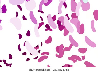 Light Purple vector backdrop with abstract shapes. Decorative design in abstract style with random forms. Modern design for your business card.
