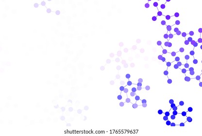 Light Purple vector backdrop with artificial intelligence data. Abstract illustration with links and dots of AI. Smart design for promotion of bid data.