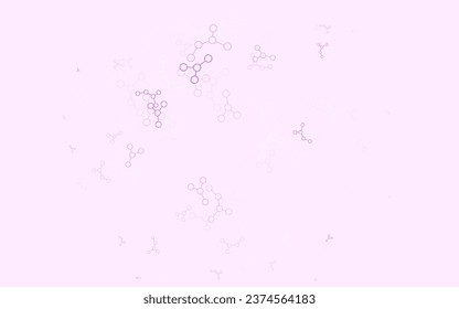 Light Purple vector backdrop with artificial intelligence data. Shining colorful illustration with real structure of AI. Pattern for science, futuristic designs.