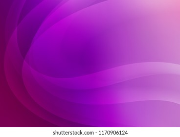 Light Purple vector backdrop with bent lines. Blurred geometric sample with gradient bubbles.  Brand new design for your ads, poster, banner.