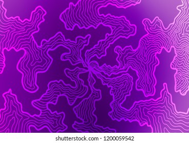 Light Purple vector backdrop with bent lines. A sample with blurred bubble shapes. A completely new template for your business design.