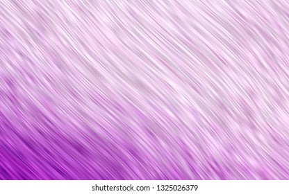 Light Purple vector backdrop with bent lines. A sample with blurred bubble shapes. Pattern for your business design.