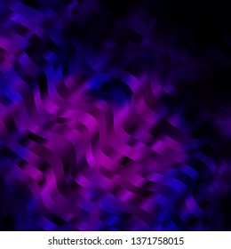 Light Purple vector backdrop with bent lines. Colorful illustration in circular style with lines. Best design for your posters, banners.