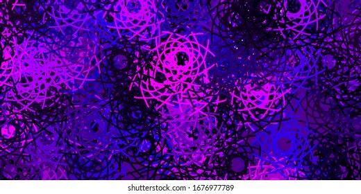 Light Purple vector backdrop with chaotic shapes. Illustration with colorful shapes in abstract style. Smart design for your business.