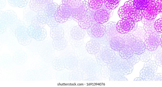 Light Purple vector backdrop with chaotic shapes. Modern abstract illustration with gradient random forms. Smart design for your business.