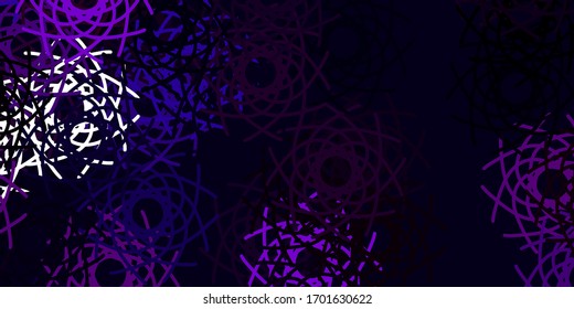 Light Purple vector backdrop with chaotic shapes. Simple design in abstract style with gradient forms. Modern design for your ads.