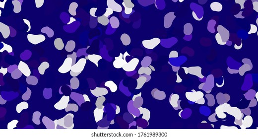 Fondo vector claro púrpura con formas caóticas. Diseño simple en estilo abstracto con formas degradadas. Ilustración simple para su sitio web.