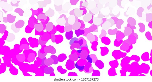 Light purple vector backdrop with chaotic shapes. Colorful abstract forms with gradient in simple style. Simple illustration for your web site.