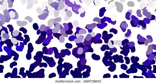 Light purple vector backdrop with chaotic shapes. Simple design in abstract style with gradient forms. Simple illustration for your web site.
