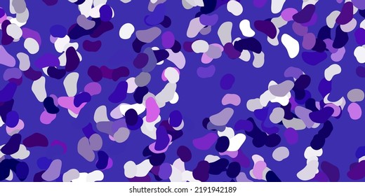 Light purple vector backdrop with chaotic shapes. Modern abstract illustration with gradient random forms. Elegant design for wallpaper set.