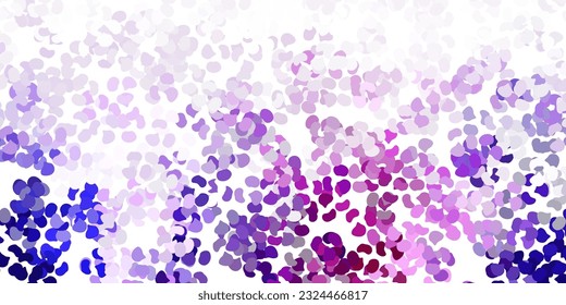 Light purple vector backdrop with chaotic shapes. Modern abstract illustration with gradient random forms. Elegant design for wallpaper set.