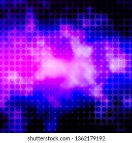 Light Purple vector backdrop with circles. Abstract colorful disks on simple gradient background. Pattern for booklets, leaflets.
