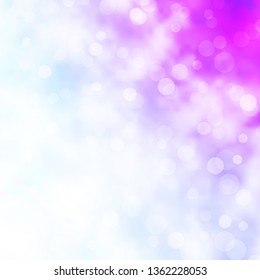 Light Purple vector backdrop with circles. Abstract illustration with colorful spots in nature style. Pattern for websites, landing pages.