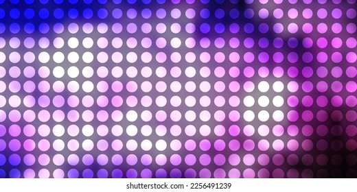 Fondo vector claro púrpura con círculos. Ilustración abstracta moderna con formas de círculo coloridas. Nueva plantilla para tu libro de marcas.