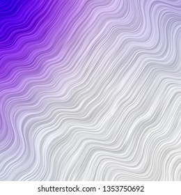 Light Purple vector backdrop with circular arc. Abstract gradient illustration with wry lines. Pattern for ads, commercials.