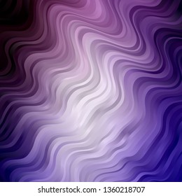 Light Purple vector backdrop with circular arc. Colorful illustration with curved lines. Pattern for websites, landing pages.