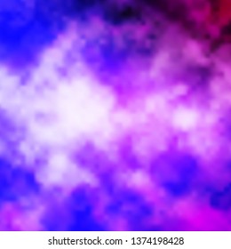 Light Purple vector backdrop with cumulus. Colorful illustration with abstract gradient clouds. Template for landing pages.