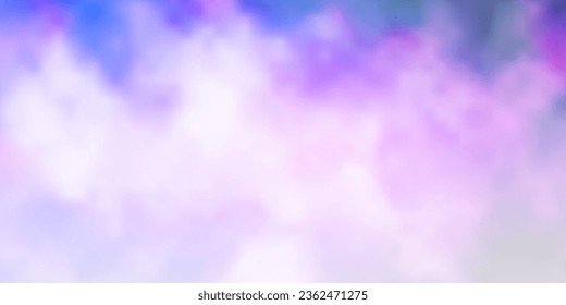 Light Purple vector backdrop with cumulus. Illustration in abstract style with gradient clouds. Pattern for your booklets, leaflets.