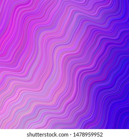 Light Purple vector backdrop with curved lines. Brand new colorful illustration in simple style. Abstract style for your business design.