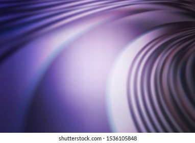 Light Purple vector backdrop with curved lines. Glitter abstract illustration with wry lines. A new texture for your  ad, booklets, leaflets.