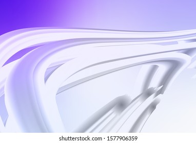 Light Purple vector backdrop with curved lines. Glitter abstract illustration with wry lines. Pattern for your business design.