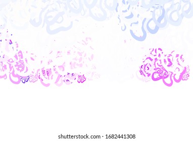 Light Purple vector backdrop with curved lines. Colorful illustration in simple style with gradient. A completely new template for your design.