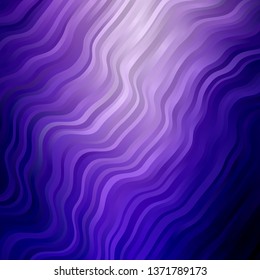 Light Purple vector backdrop with curves. Illustration in abstract style with gradient curved.  Best design for your ad, poster, banner.