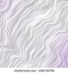 Light Purple vector backdrop with curves. Colorful abstract illustration with gradient curves. Best design for your ad, poster, banner.