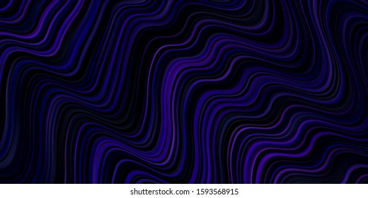 Light Purple vector backdrop with curves. Bright sample with colorful bent lines, shapes. Best design for your ad, poster, banner.