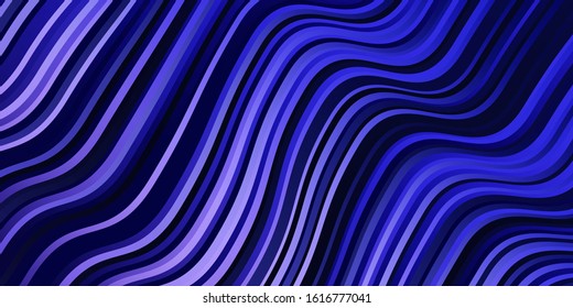 Light Purple vector backdrop with curves. Abstract gradient illustration with wry lines. Best design for your ad, poster, banner.