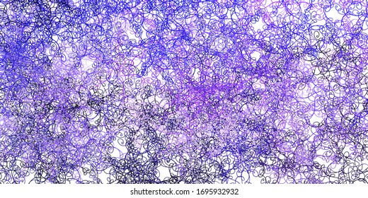 Light Purple vector backdrop with curves. Gradient illustration in simple style with bows. Pattern for business booklets, leaflets