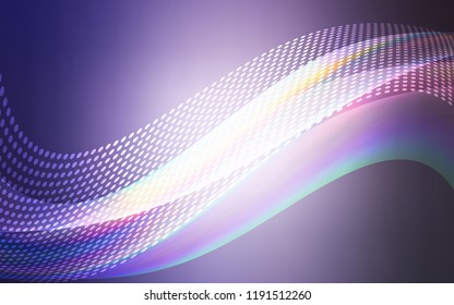 Light Purple vector backdrop with dots and lines. Illustration with set of colorful abstract circles and lines. Design for poster, banner of websites.