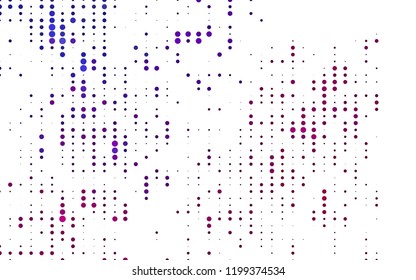 Light Purple vector backdrop with dots. Beautiful colored illustration with blurred circles in nature style. Pattern for ads, leaflets.