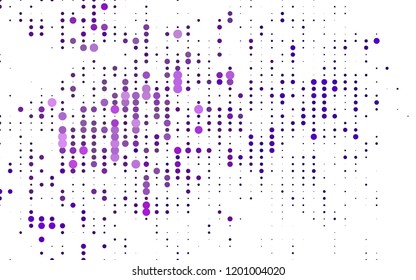 Light Purple vector backdrop with dots. Beautiful colored illustration with blurred circles in nature style. Design for business adverts.
