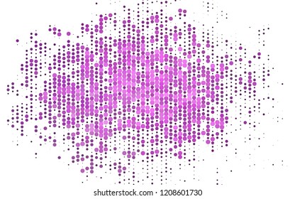 Light Purple vector backdrop with dots. Modern abstract illustration with colorful water drops. Template for your brand book.