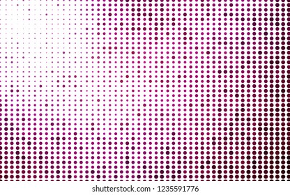 Light Purple vector backdrop with dots. Illustration with set of shining colorful abstract circles. Design for business adverts.
