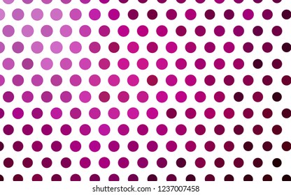 Light Purple vector backdrop with dots. Beautiful colored illustration with blurred circles in nature style. Pattern for ads, leaflets.