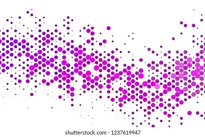 Light Purple vector backdrop with dots, spots. Blurred decorative design in abstract style with bubbles. Design for posters, banners.