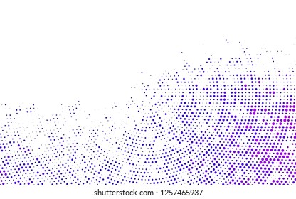Light Purple vector backdrop with dots. Blurred bubbles on abstract background with colorful gradient. Pattern for ads, booklets.