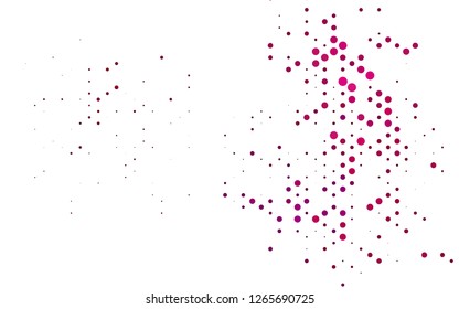 Light Purple vector backdrop with dots, spots. Colorful illustration with blurred circles in nature style. Template for your brand book.