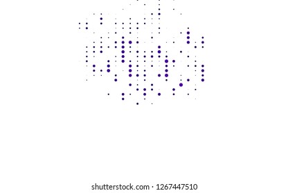 Light Purple vector backdrop with dots. Modern abstract illustration with colorful water drops. Design for business adverts.