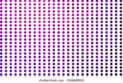 Light Purple vector backdrop with dots. Blurred bubbles on abstract background with colorful gradient. Design for business adverts.