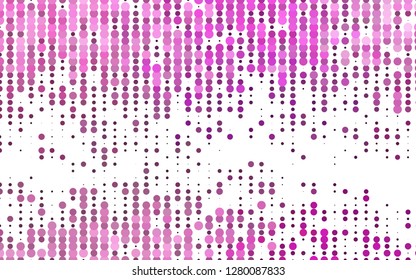 Light Purple vector backdrop with dots. Beautiful colored illustration with blurred circles in nature style. Pattern for ads, leaflets.