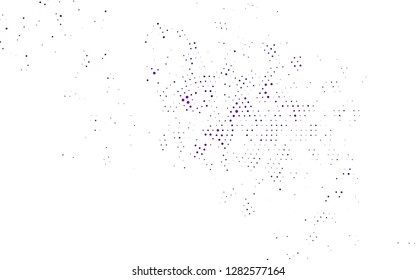 Light Purple vector backdrop with dots. Abstract illustration with colored bubbles in nature style. Pattern of water, rain drops.