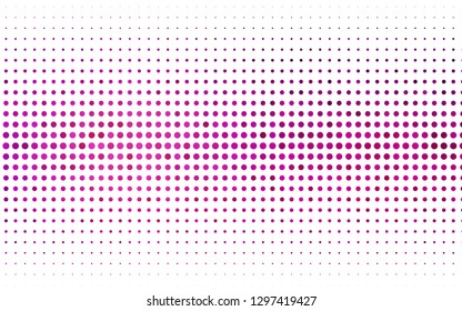 Light Purple vector backdrop with dots. Blurred bubbles on abstract background with colorful gradient. Template for your brand book.