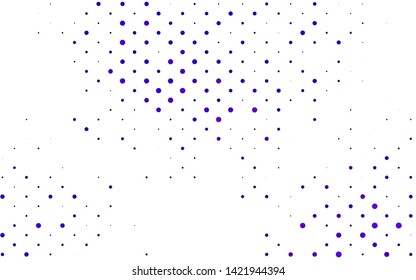 Light Purple vector backdrop with dots. Beautiful colored illustration with blurred circles in nature style. Design for posters, banners.