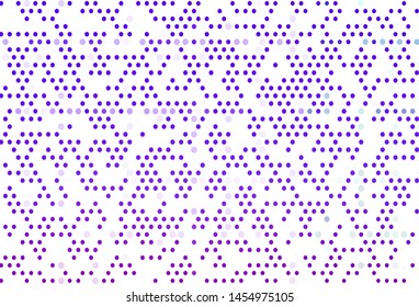 Light Purple vector backdrop with dots. Illustration with set of shining colorful abstract circles. Completely new template for your brand book.